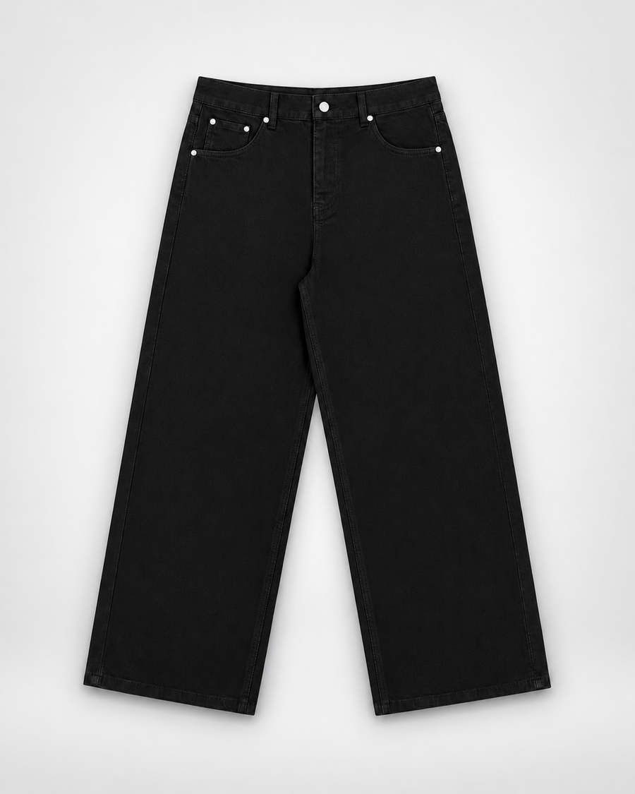 Black selvedge denim jeans