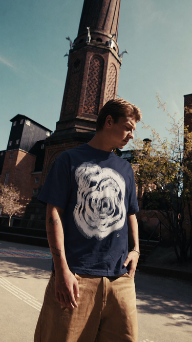 Wavy T-shirt (Navy)